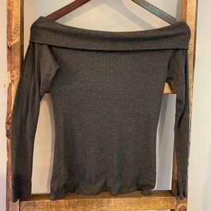 Sexy off shoulder, tight fitting long sleeve top